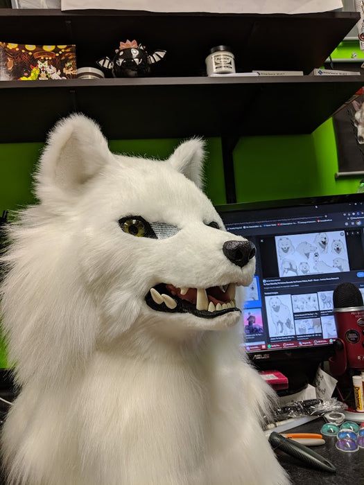 White Wolf (Fushi) Head, Hands, Tail.