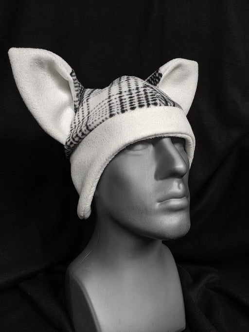 White Plaid Fox Hats