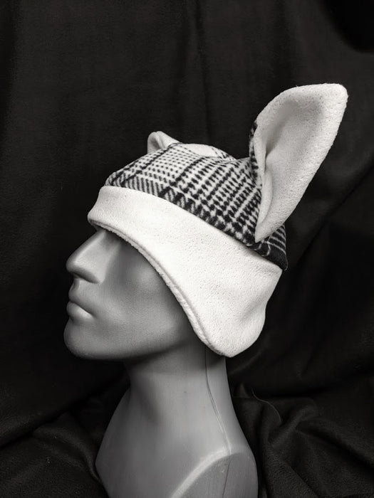 White Plaid Fox Hats