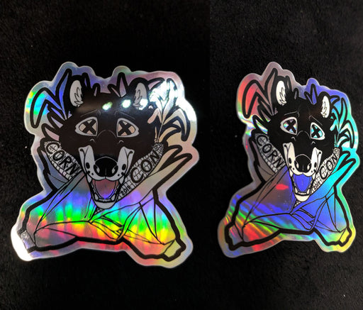 Holographic CornCon Logo Sticker