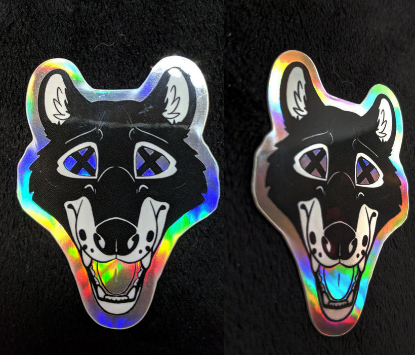 Dk Hi Sticker Holographic DK Head Logo Sticker — DrakonicKnight