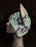 Dark Blue Floral Fox Hat