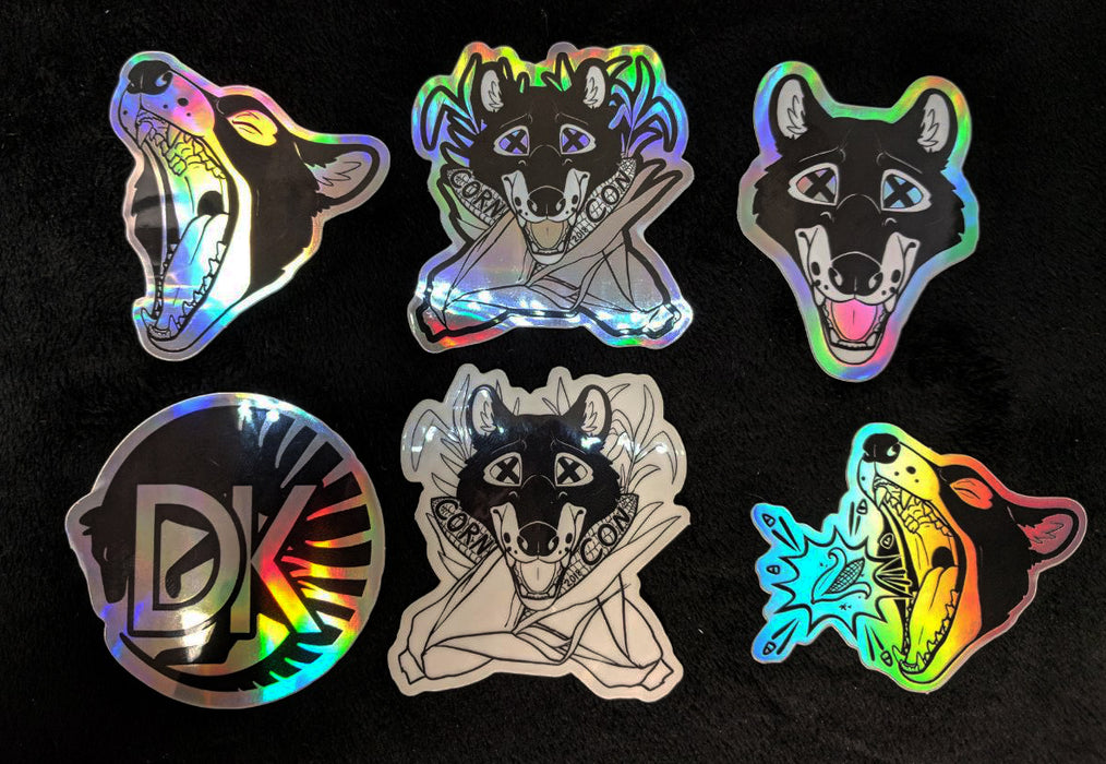 Holographic DK Mouth Logo Sticker
